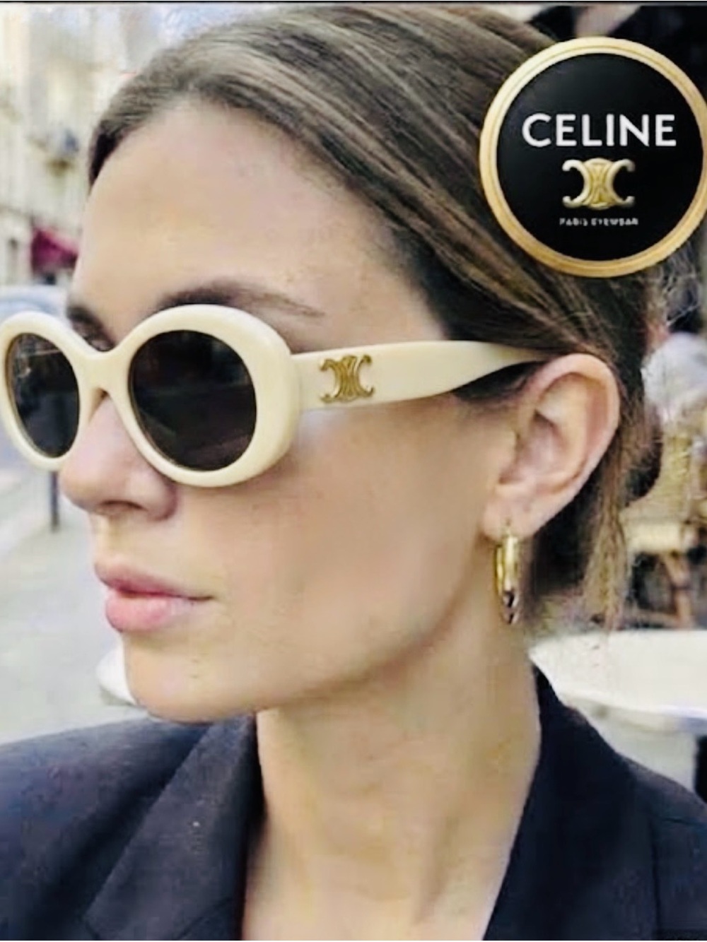 CELINE Paris Triomphe cream/Gold
Sunglasses NIB Full Set
Wristlet storage Case